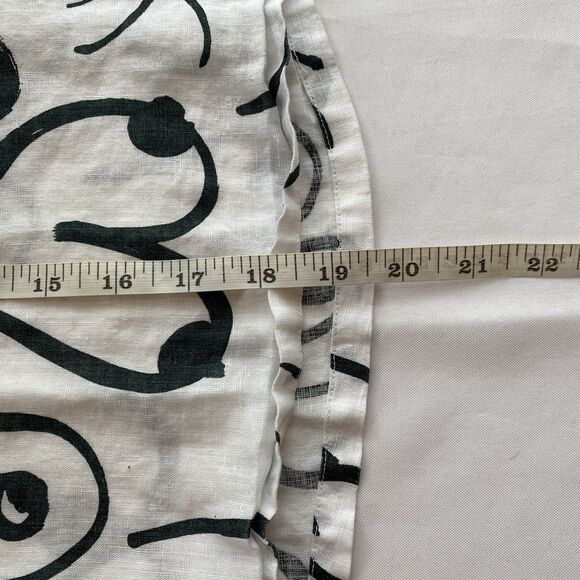 Gravel & Gold White/ Green Linen Boobs Print Taurus Top Size Small - Picture 14 of 14